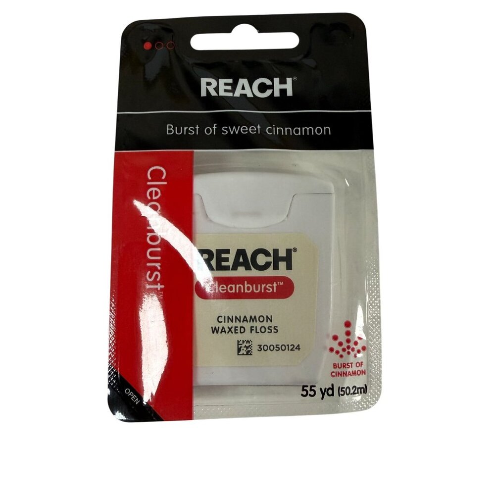 Reach Cleanburst Cinnamon Waxed Dental Floss 55 Yd